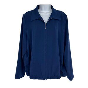 Susan Graver Full Zip Liquid Knit Jacket Size XL